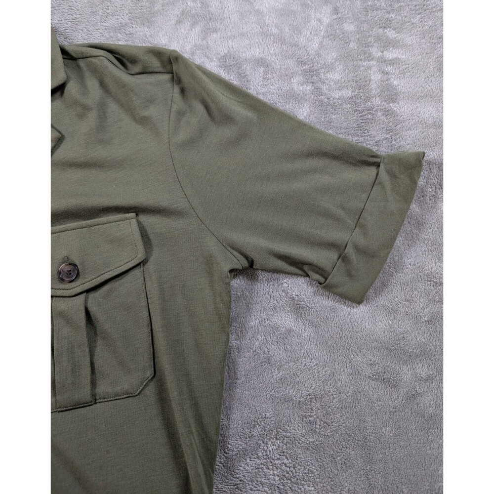 Joie Jadallah Shirt Dress Womens S Green Jersey Knit Belted Casual Pockets - Picture 4 of 11